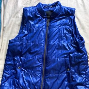 Banana Republic Womens Banana Republic Puffy Vest blue petit XS PMRB4a